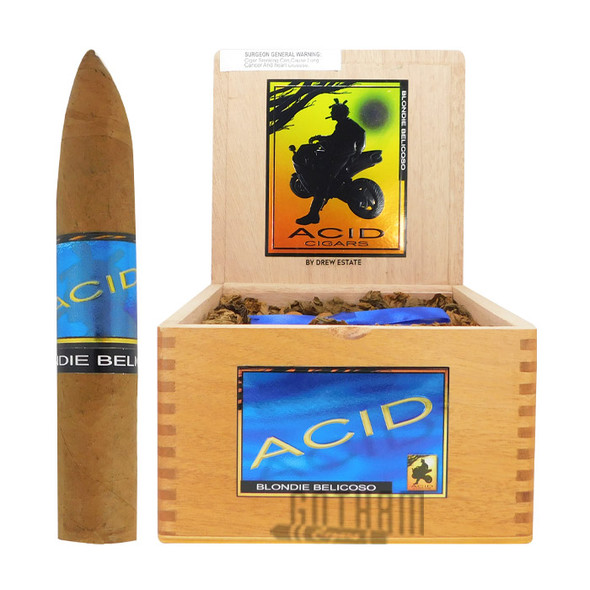 Acid Blue Blondie Belicoso open box and stick