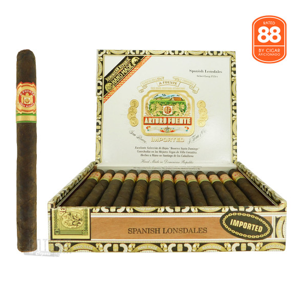 Arturo Fuente Spanish Lonsdale Maduro box with stick