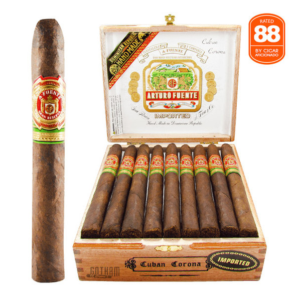 Arturo Fuente Cuban Corona Maduro open box and stick