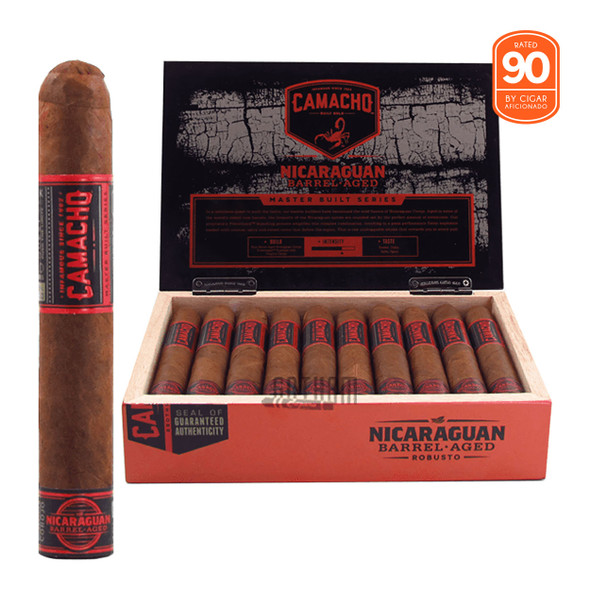 Camacho Nicaraguan Barrel-Aged Robusto Box and Stick