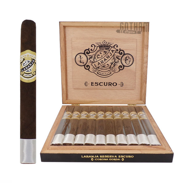 Laranja Reserva Escuro Corona Gorda open box and stick