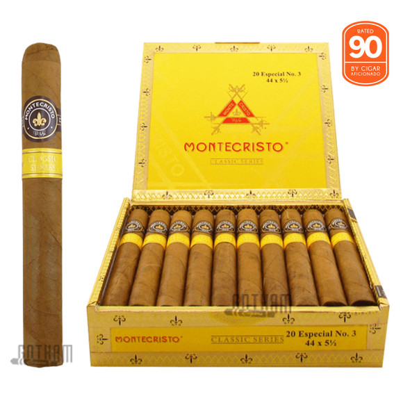 Montecristo Classic Collection Especial No. 3 Open Box and Stick