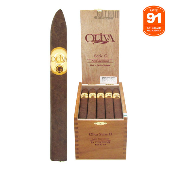 Oliva Serie G Torpedo Open box and stick