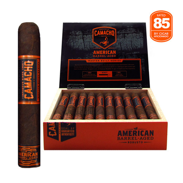 Camacho American Barrel-Aged Robusto Box and Stick
