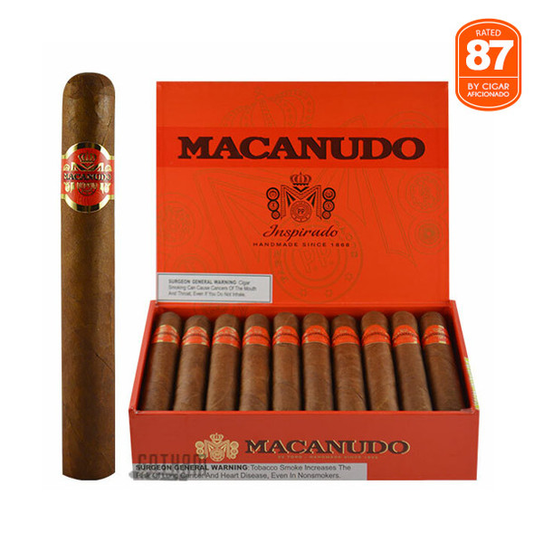 Macanudo Inspirado Orange Toro Box open box and stick