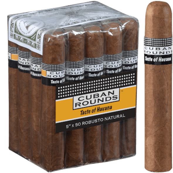 Cuban Rounds Natural Robusto Pack with Stick