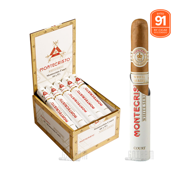 Montecristo White Court Tube Open Box and Tube
