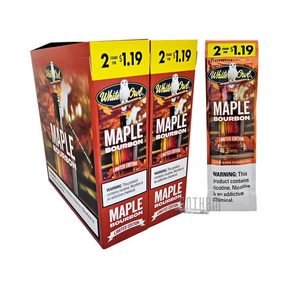 White Owl Cigarillos Maple Bourbon Box with Pouch